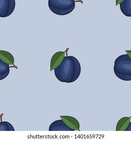 Fruits seamless pattern. Cute vector pattern. Isolated on colored background