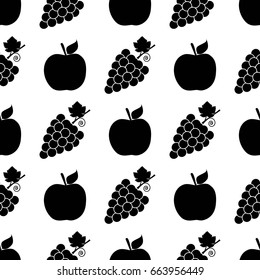 Fruits seamless pattern icon background. Background for textile printing and wrapping paper. Vector illustration.