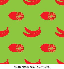 Fruits seamless pattern icon background. Background for textile printing and wrapping paper. Vector illustration.