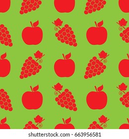 Fruits seamless pattern icon background. Background for textile printing and wrapping paper. Vector illustration.