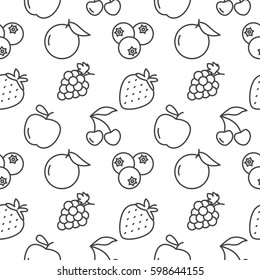 Fruits seamless pattern vector background