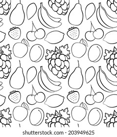 Fruits seamless patterns