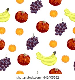 Fruits seamless vector pattern
