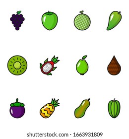 Fruits Set Icon For your Project