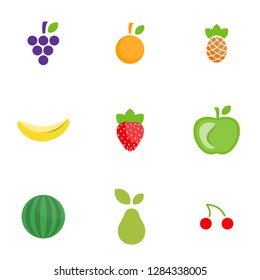 Fruits Set Idea Abstract Fresh Nature Colorful Business Logo