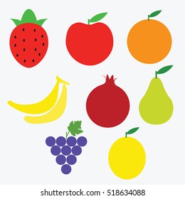 fruits set vector artwork