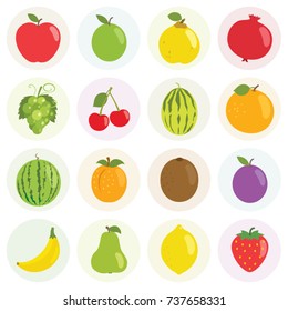 Fruits Set Vector Illustration