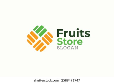 Fruits shop vector logo design