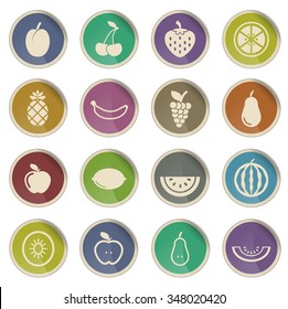 Fruits simply icons for web icons