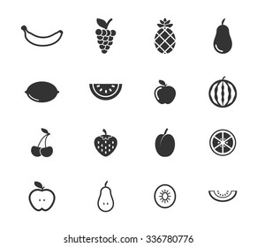 Fruits simply symbols for web icons