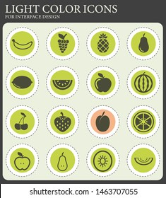 Fruits simply symbols for web and user interface