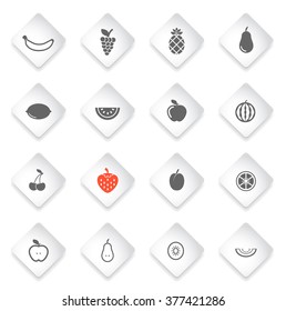 Fruits  simply symbols for web and user interface