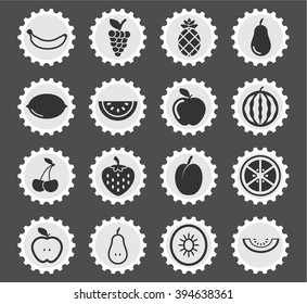 Fruits  simply symbols for web and user interface