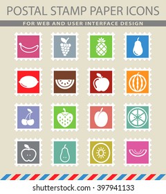 Fruits  simply symbols for web and user interface