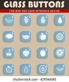 Fruits simply symbols for web and user interface