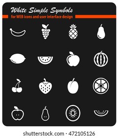 Fruits simply symbols for web and user interface