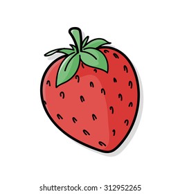 fruits strawberry doodle