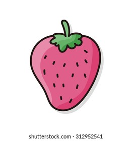 fruits strawberry doodle
