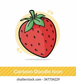 fruits strawberry doodle