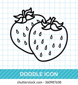 fruits strawberry doodle