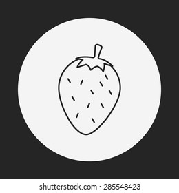 fruits strawberry line icon