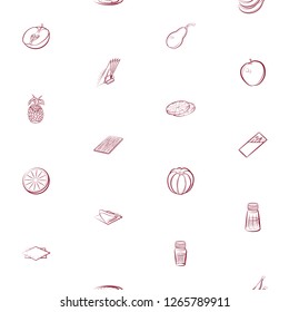 Fruits and Table setting set. Background for printing, design, web. Usable as icons. Seamless. Color.