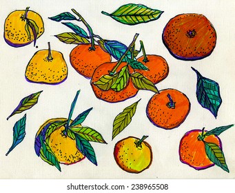 fruits tangerines