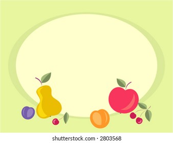 Fruits. Vector Background