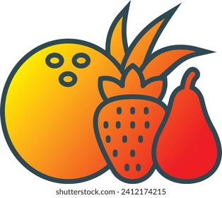 Fruits vector icon. Can be used for printing, mobile and web applications.