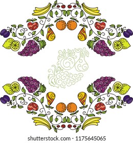 Fruits. Vector illustration