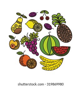Fruits vector illustration