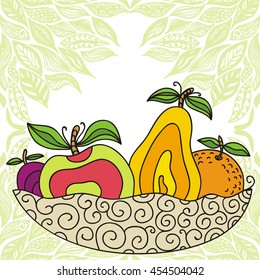 Fruits. Vector illustration.