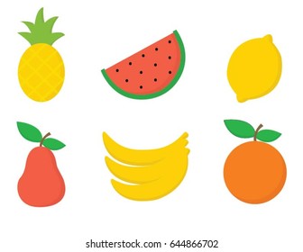 Fruits - vector illustration