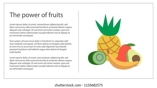 Fruits vector illustration to apply an informative text