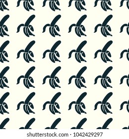 Fruits vector illustration on a seamless pattern background. Set of elements