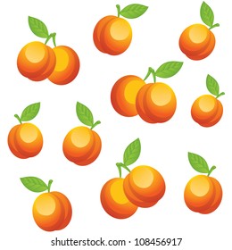 Fruits vector seamless background