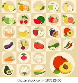 Fruits vector set