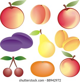 fruits vector set