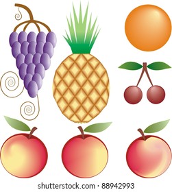 fruits vector set