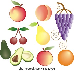 fruits vector set