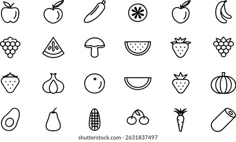 fruits and vegetable icon set containing apple b (3).eps
