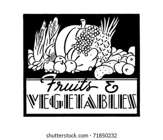 Fruits And Vegetables 2 - Retro Ad Art Banner