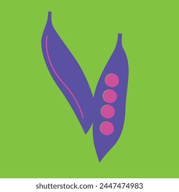 Fruits and vegetables abstract vector. Simple illustration vegetables, berries and fruits for social media, advertising, logo or menu.