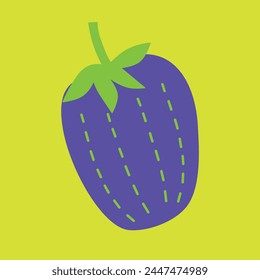 Obst und Gemüse abstrakte Vektorgrafik. Einfache Illustration Gemüse, Beeren und Früchte für Social Media, Werbung, Logo oder Menü.