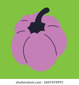 Fruits and vegetables abstract vector. Simple illustration vegetables, berries and fruits for social media, advertising, logo or menu.