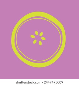 Fruits and vegetables abstract vector. Simple illustration vegetables, berries and fruits for social media, advertising, logo or menu.