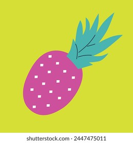 Fruits and vegetables abstract vector. Simple illustration vegetables, berries and fruits for social media, advertising, logo or menu.