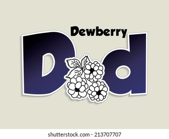 Fruits and vegetables alphabet - letter D - vector eps 10 illustration