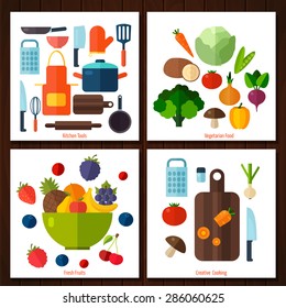 Fruits and vegetables background. Colorful template for cooking, restaurant menu and vegetarian food