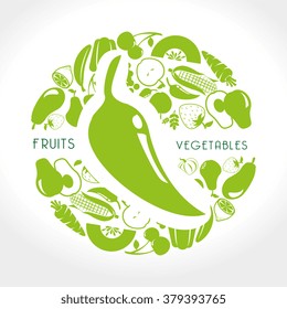 fruits and vegetables design 